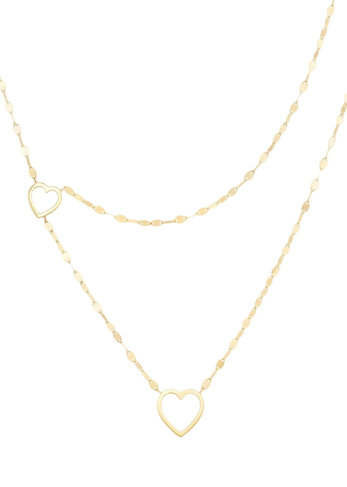 14K Double-Strand Heart Necklace 14K Double-Strand Heart Necklace