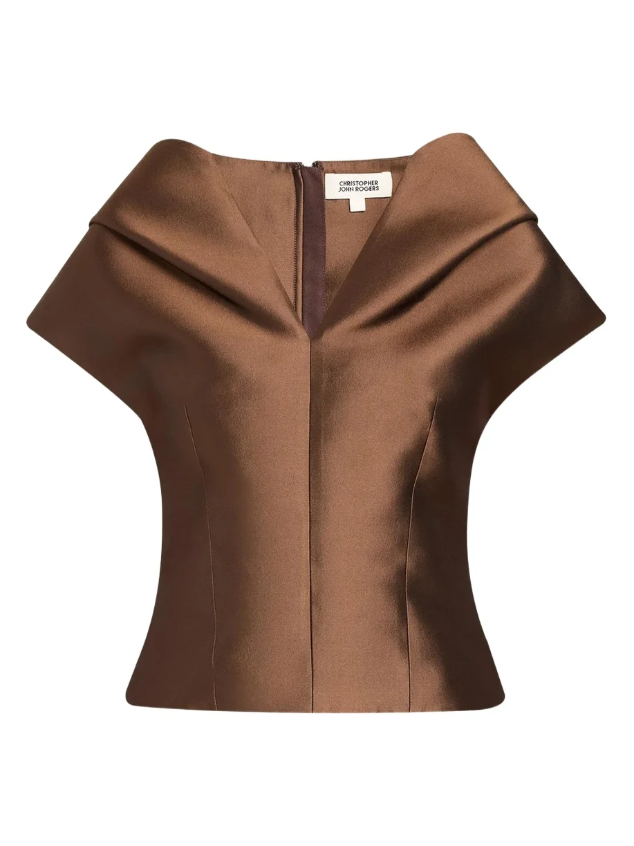 Silk-Blend Husk Top