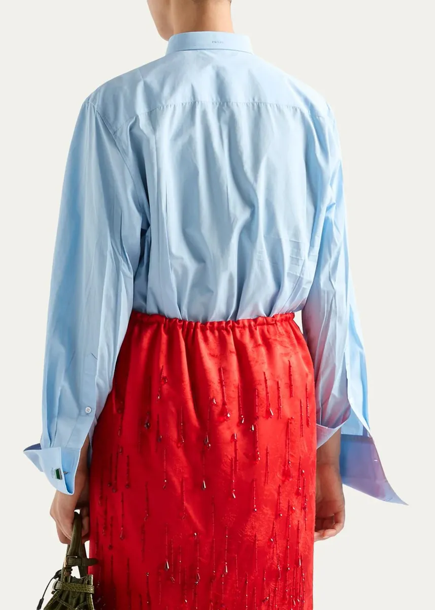 Prada Cotton Poplin Button-Down Shirt | Thumbnail 3 Prada Cotton Poplin Button-Down Shirt | Thumbnail 3