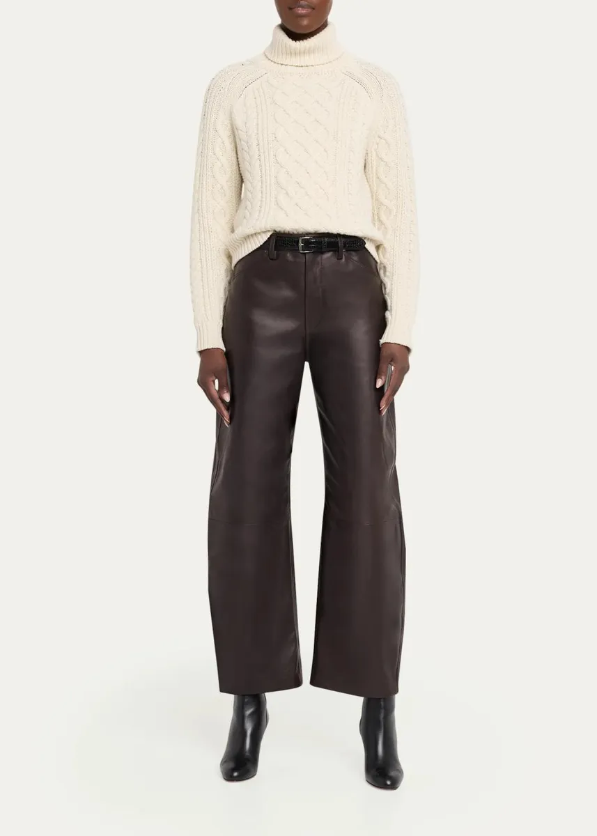 Nili Lotan Tribeca Leather Wide-Leg Pants | Thumbnail 2 Nili Lotan Tribeca Leather Wide-Leg Pants | Thumbnail 2