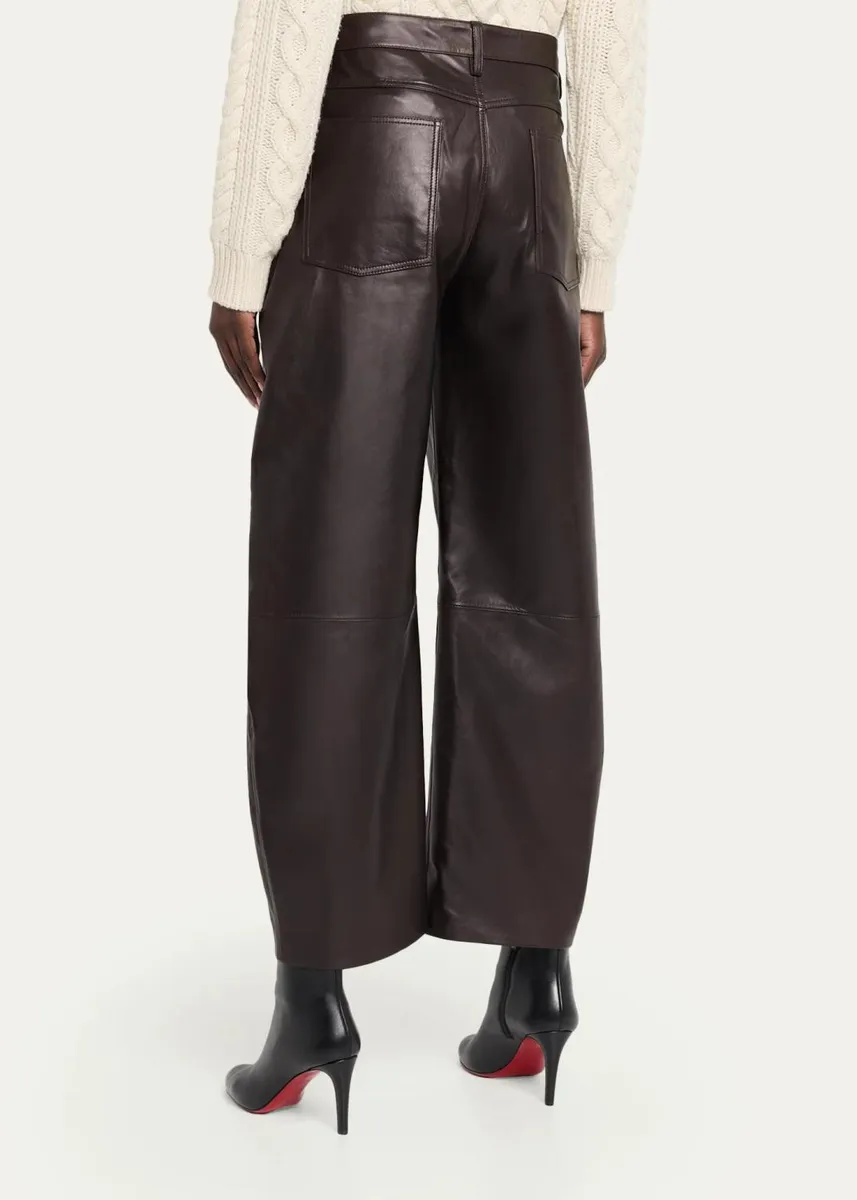 Nili Lotan Tribeca Leather Wide-Leg Pants | Thumbnail 3 Nili Lotan Tribeca Leather Wide-Leg Pants | Thumbnail 3