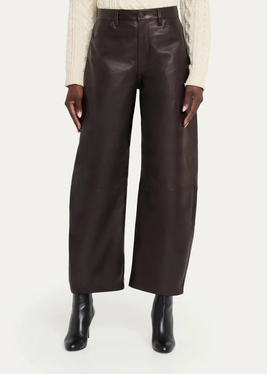 Nili Lotan Tribeca Leather Wide-Leg Pants | Thumbnail 4 Nili Lotan Tribeca Leather Wide-Leg Pants | Thumbnail 4