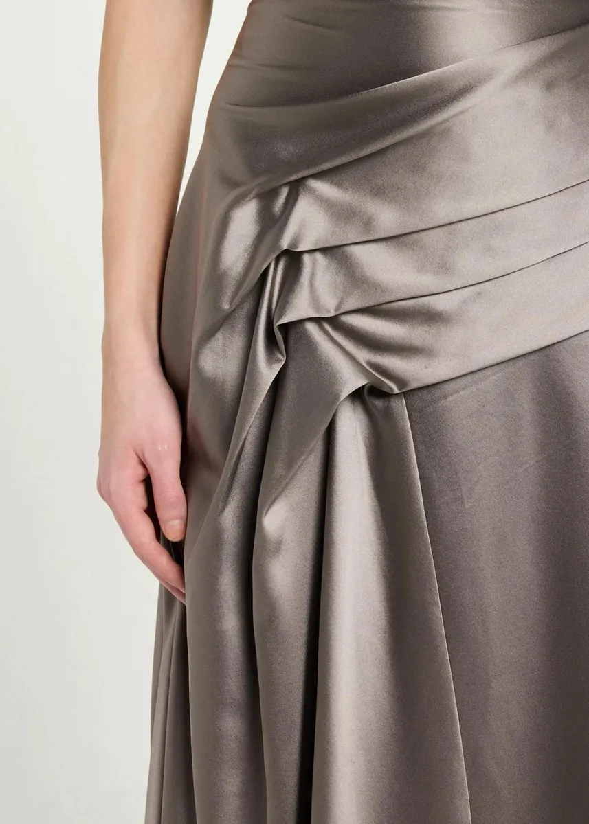 Heirlome Yvonne Pleat Draped Crepe Back Satin Maxi Skirt | Thumbnail 5 Heirlome Yvonne Pleat Draped Crepe Back Satin Maxi Skirt | Thumbnail 5
