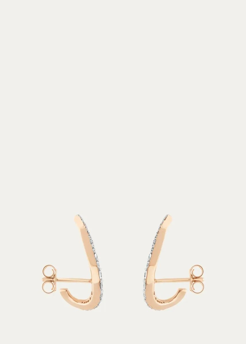 Marie Mas 18K Rose Gold Halo Diamond Climber Earrings, 0.5tcw | Thumbnail 3 Marie Mas 18K Rose Gold Halo Diamond Climber Earrings, 0.5tcw | Thumbnail 3