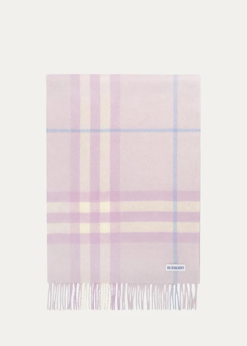 Burberry Fringe-Trim Check Cashmere Scarf | Thumbnail 2 Burberry Fringe-Trim Check Cashmere Scarf | Thumbnail 2