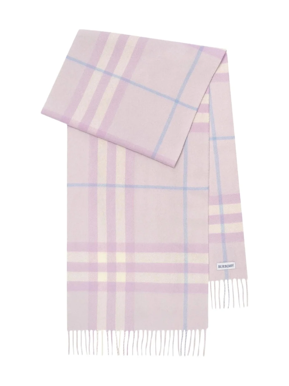 Fringe-Trim Check Cashmere Scarf