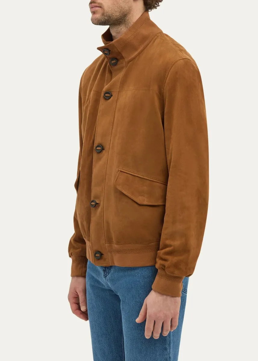 Gabriela Hearst Men's Leroy Suede Jacket | Thumbnail 4