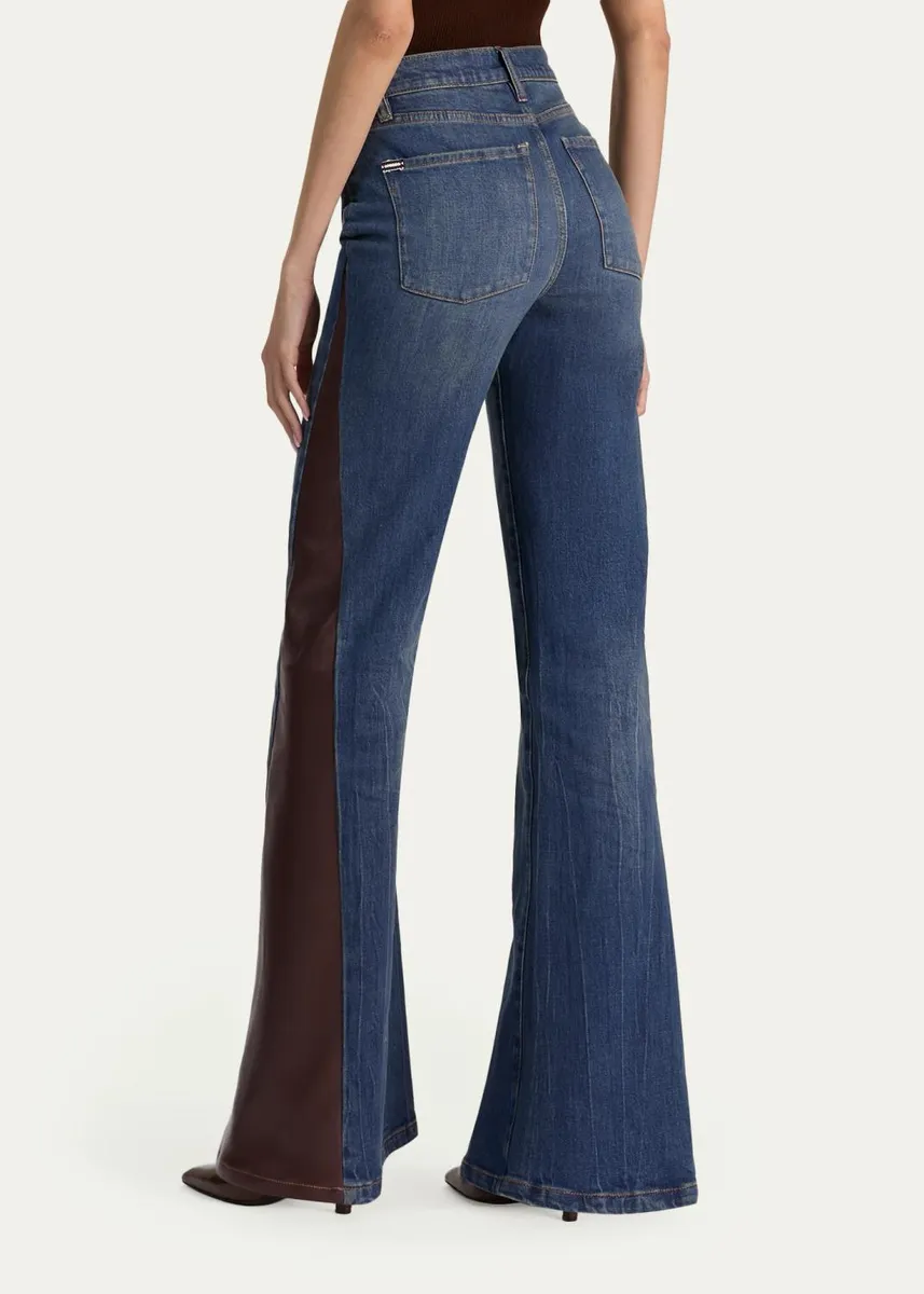 Alice + Olivia SB Faux-Leather Cutout Jeans | Thumbnail 3 Alice + Olivia SB Faux-Leather Cutout Jeans | Thumbnail 3