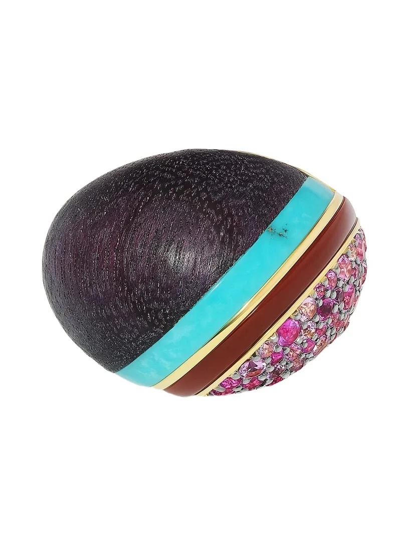 18K Yellow Gold & Multi-Stone Ring 18K Yellow Gold & Multi-Stone Ring