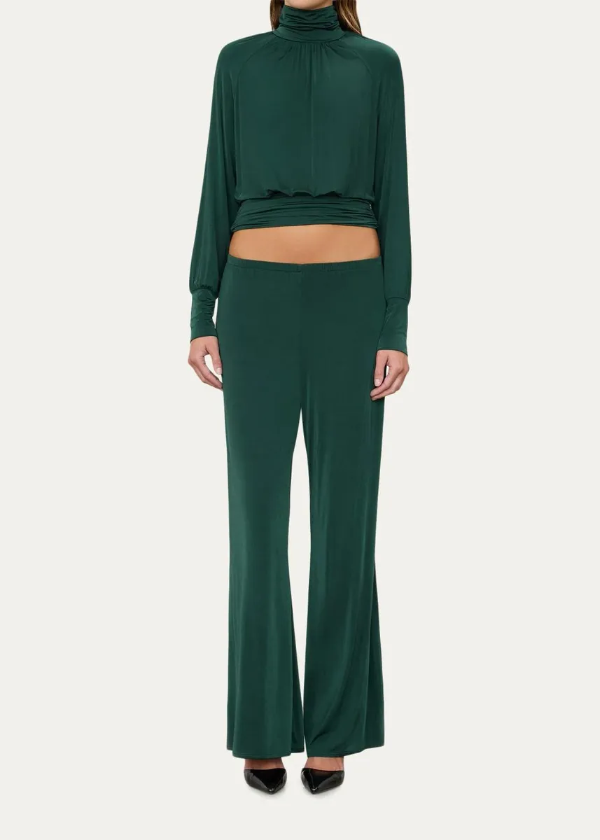 ÉTERNE Rue Liquid Jersey Wide-Leg Pants | Thumbnail 2
