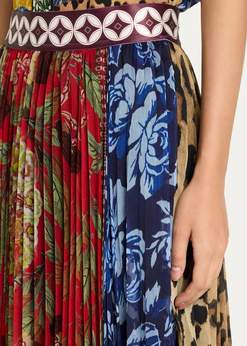Alice + Olivia Katz Pleated Handkerchief Midi Skirt | Thumbnail 5 Alice + Olivia Katz Pleated Handkerchief Midi Skirt | Thumbnail 5