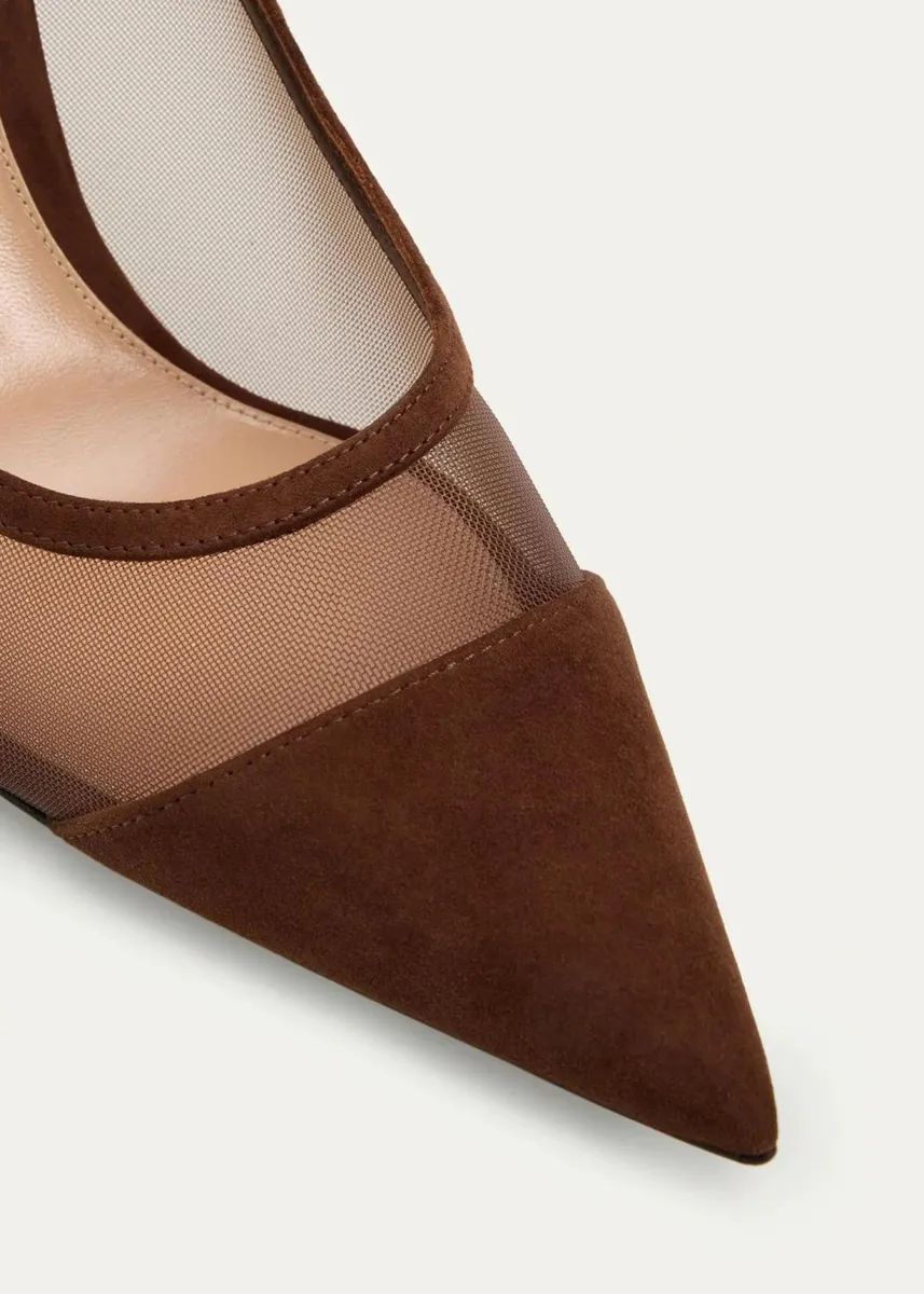 Gianvito Rossi 95mm Mesh Cap-Toe Pumps | Thumbnail 5 Gianvito Rossi 95mm Mesh Cap-Toe Pumps | Thumbnail 5
