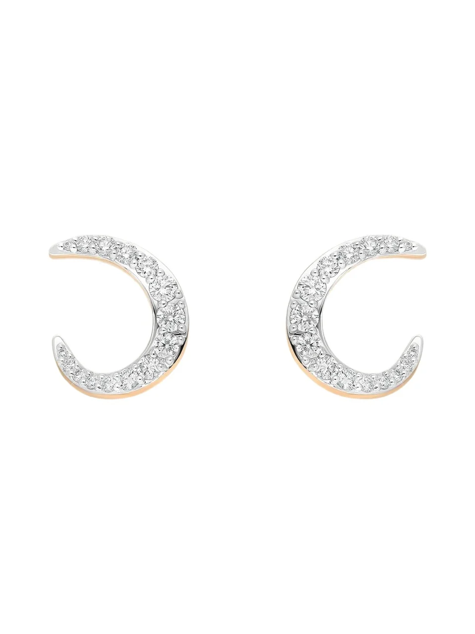 18K Rose Gold Radiant Diamond Hoop Earrings 18K Rose Gold Radiant Diamond Hoop Earrings