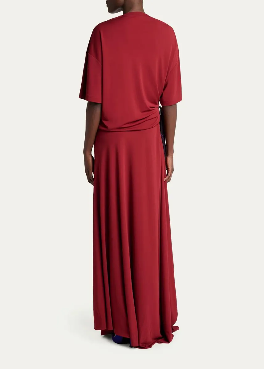 Balenciaga Gathered Blouson Maxi T-Shirt Dress | Thumbnail 3