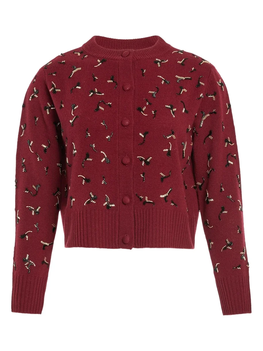 Vaughn Beaded Wool Crewneck Sweater Vaughn Beaded Wool Crewneck Sweater