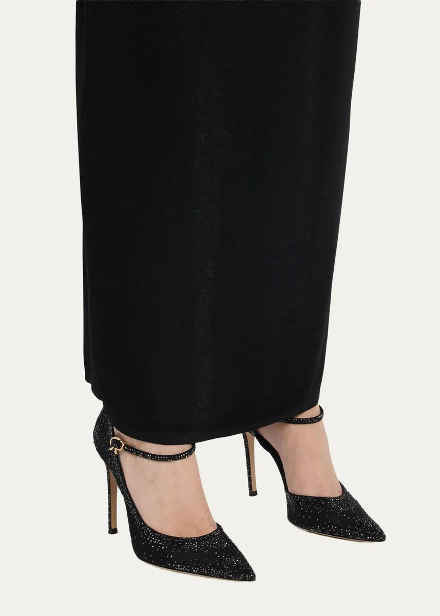 Gianvito Rossi 95mm Embellished Organza d'Orsay Pumps | Thumbnail 2 Gianvito Rossi 95mm Embellished Organza d'Orsay Pumps | Thumbnail 2