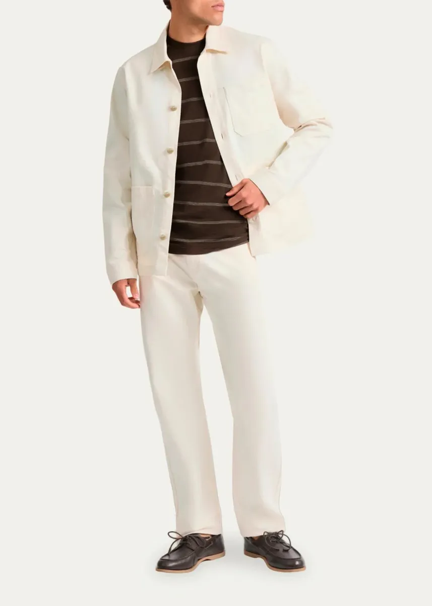 Frescobol Carioca Men's Cotton Chore Jacket | Thumbnail 2
