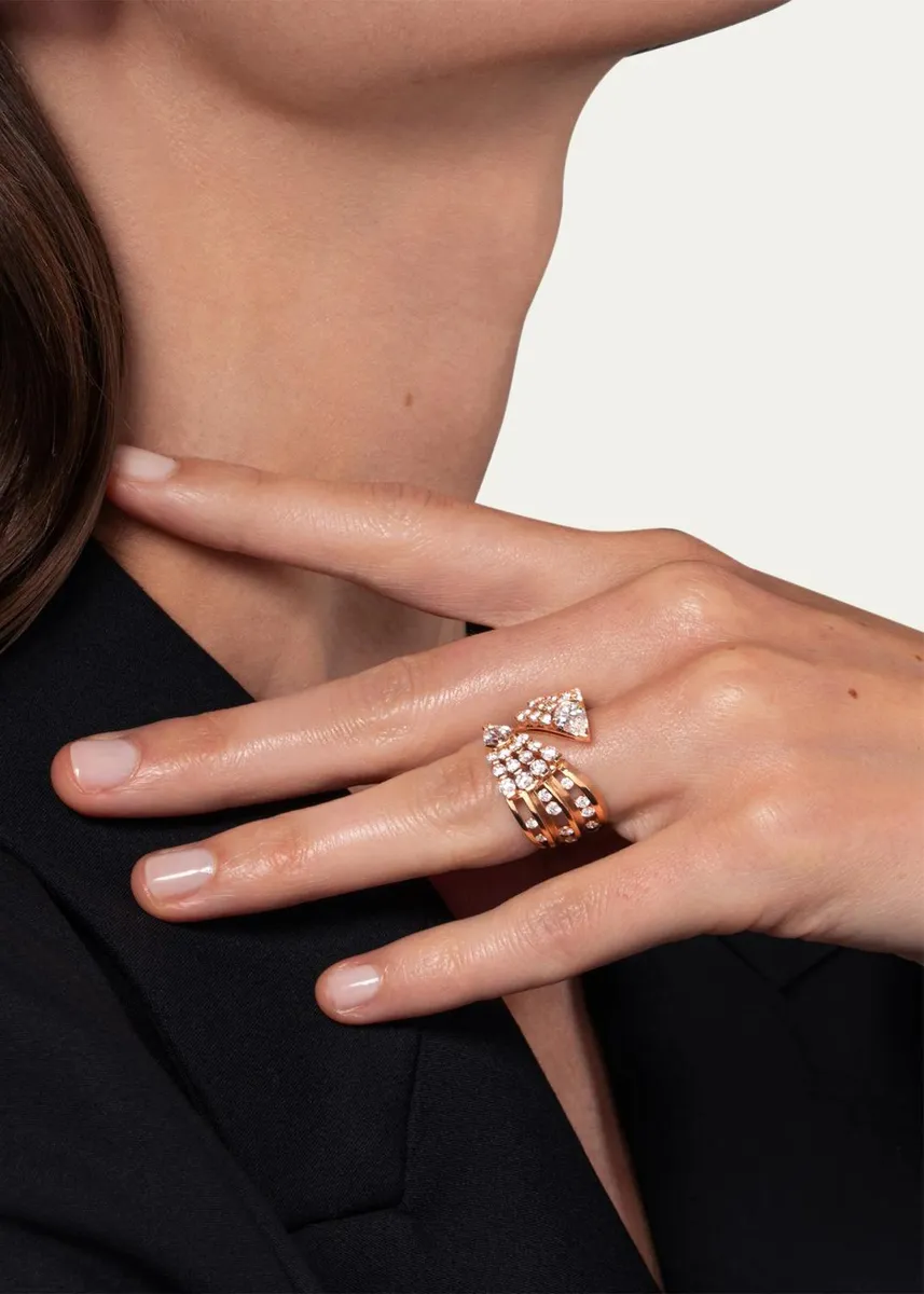 Reza Dune 18K Rose Gold Diamond Eventail Ring | Thumbnail 2 Reza Dune 18K Rose Gold Diamond Eventail Ring | Thumbnail 2