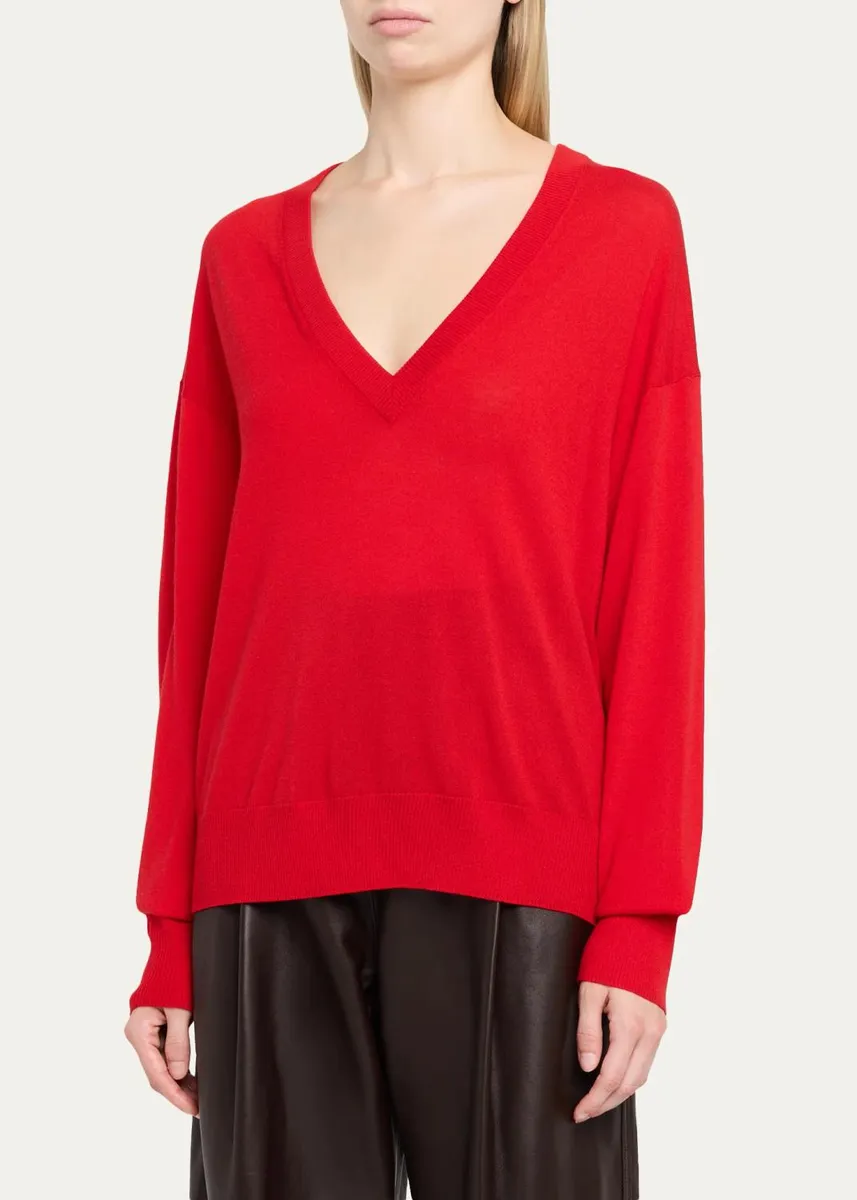 A.L.C. Nicole Wool V-Neck Sweater | Thumbnail 4