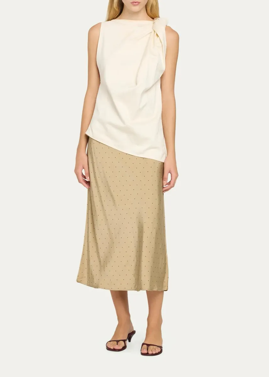 Vince Grid Dot Slip Skirt | Thumbnail 2 Vince Grid Dot Slip Skirt | Thumbnail 2