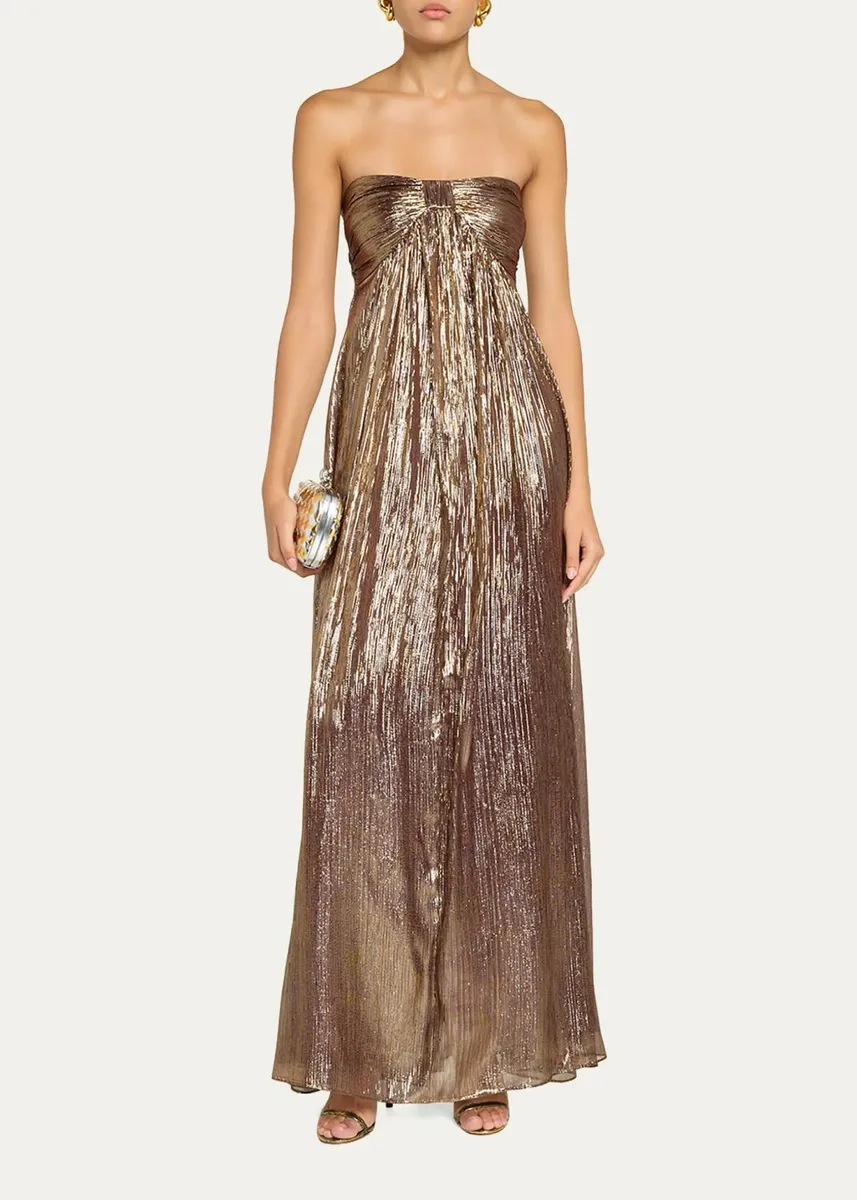 Ramy Brook Liberty Strapless Metallic Gown | Thumbnail 2