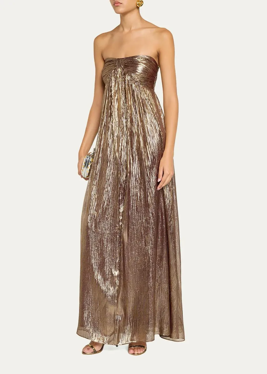 Ramy Brook Liberty Strapless Metallic Gown | Thumbnail 4