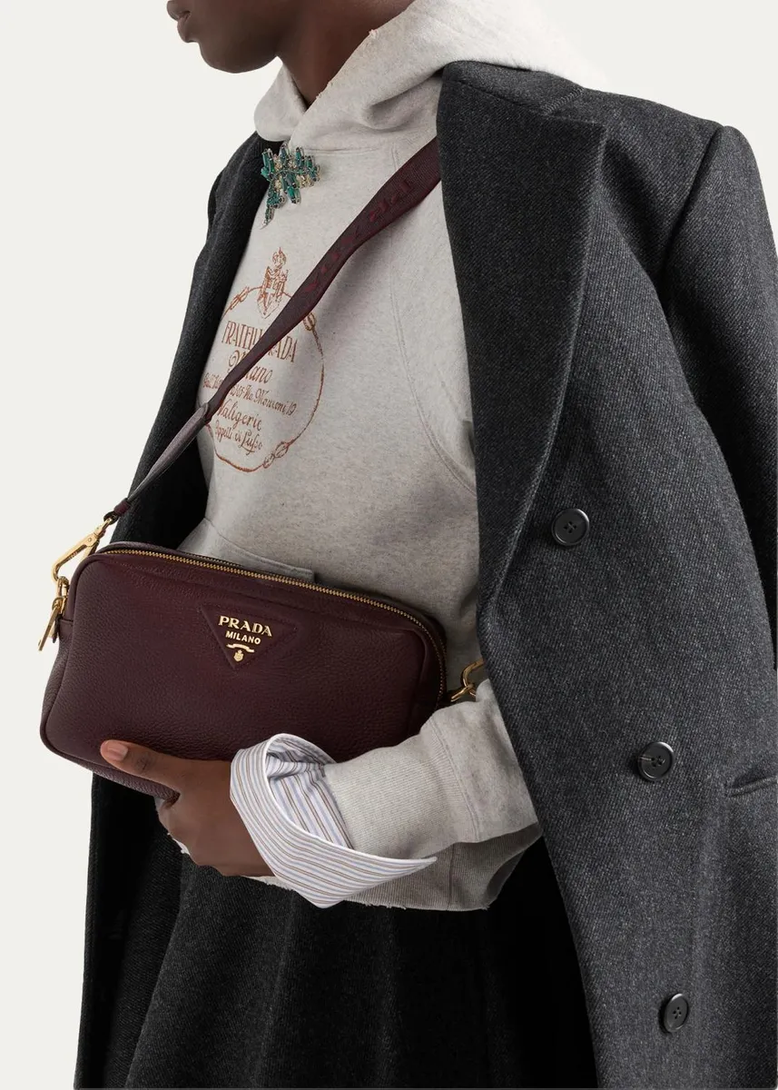 Prada Small Grain Leather Shoulder Bag | Thumbnail 6