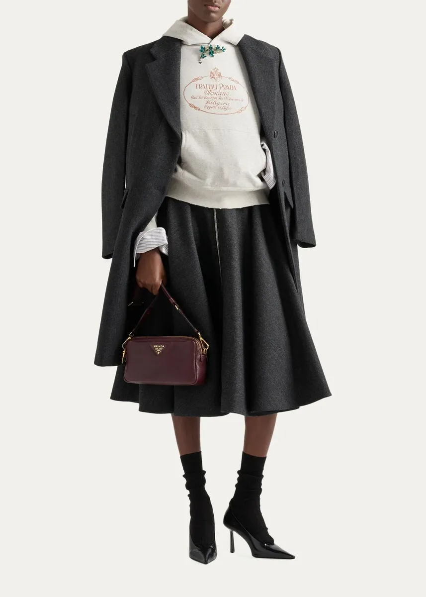 Prada Small Grain Leather Shoulder Bag | Thumbnail 9