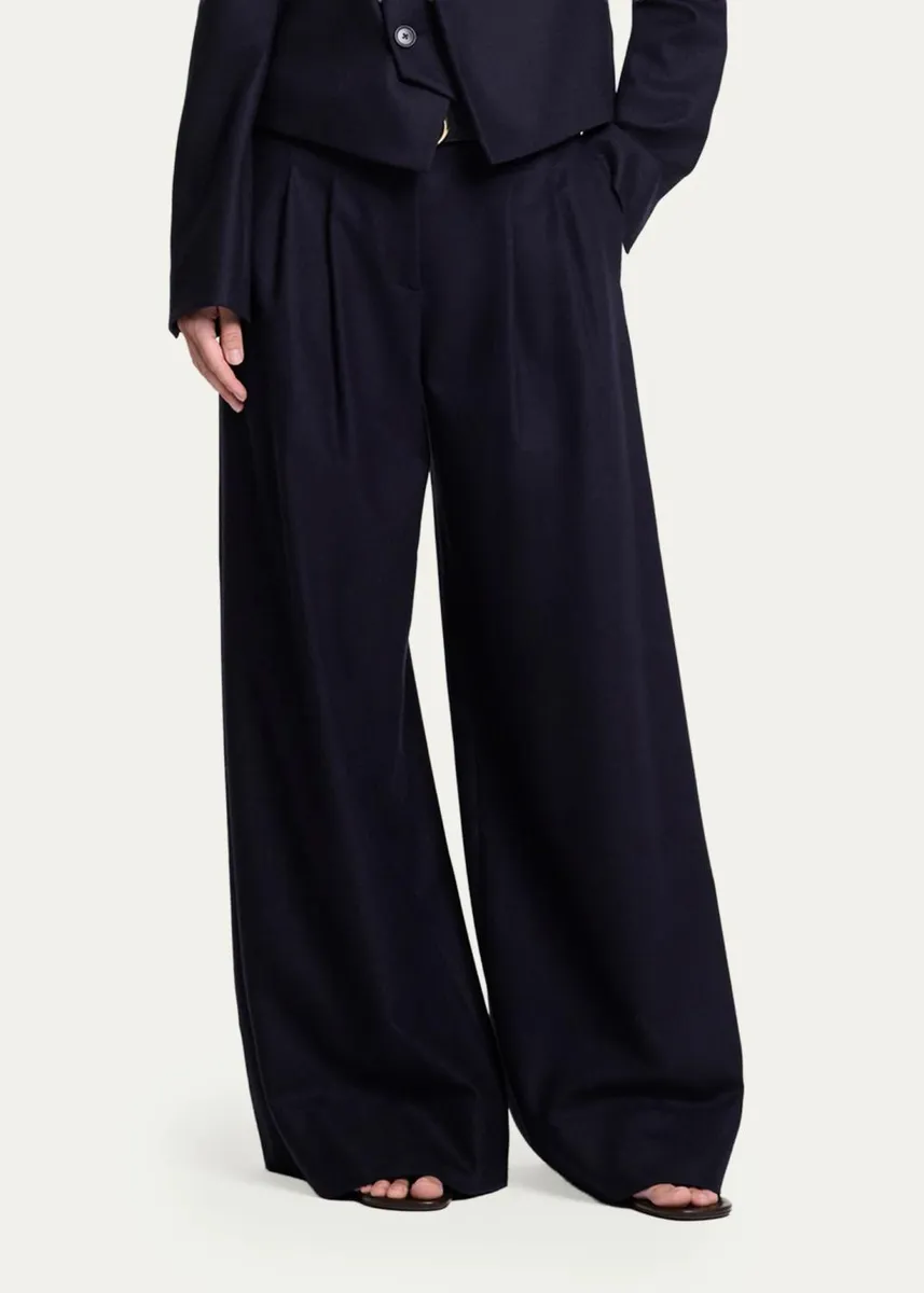 TWP Avery Wool-Silk Blend Wide-Leg Pants | Thumbnail 4