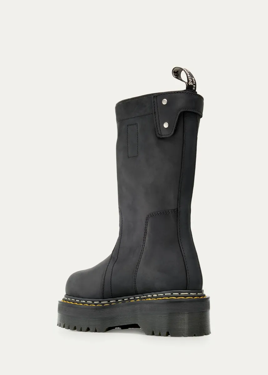 Dr. Martens x Rick Owens x Dr. Martens Quad Sole Pull-On Leather Boots | Thumbnail 2 Dr. Martens x Rick Owens x Dr. Martens Quad Sole Pull-On Leather Boots | Thumbnail 2