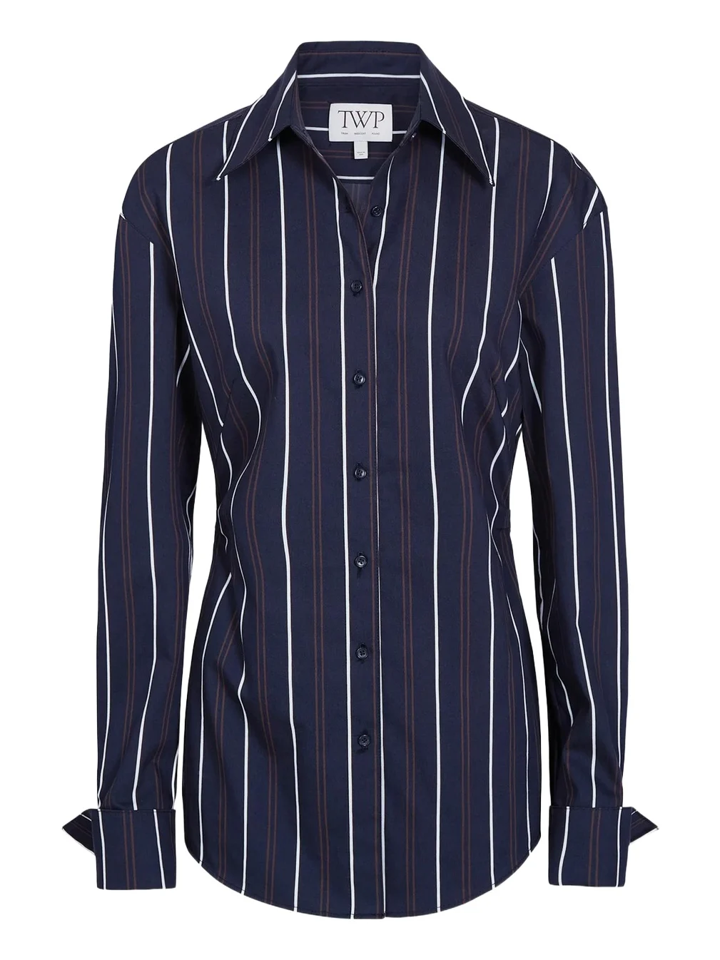 The Night We Met Striped Cotton-Blend Shirt The Night We Met Striped Cotton-Blend Shirt