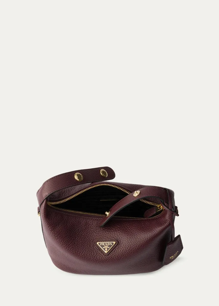 Prada Cherie Mini Grain Leather Top-Handle Bag | Thumbnail 3