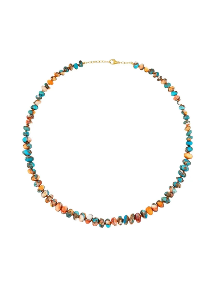 14K Yellow Gold & Turquoise Necklace