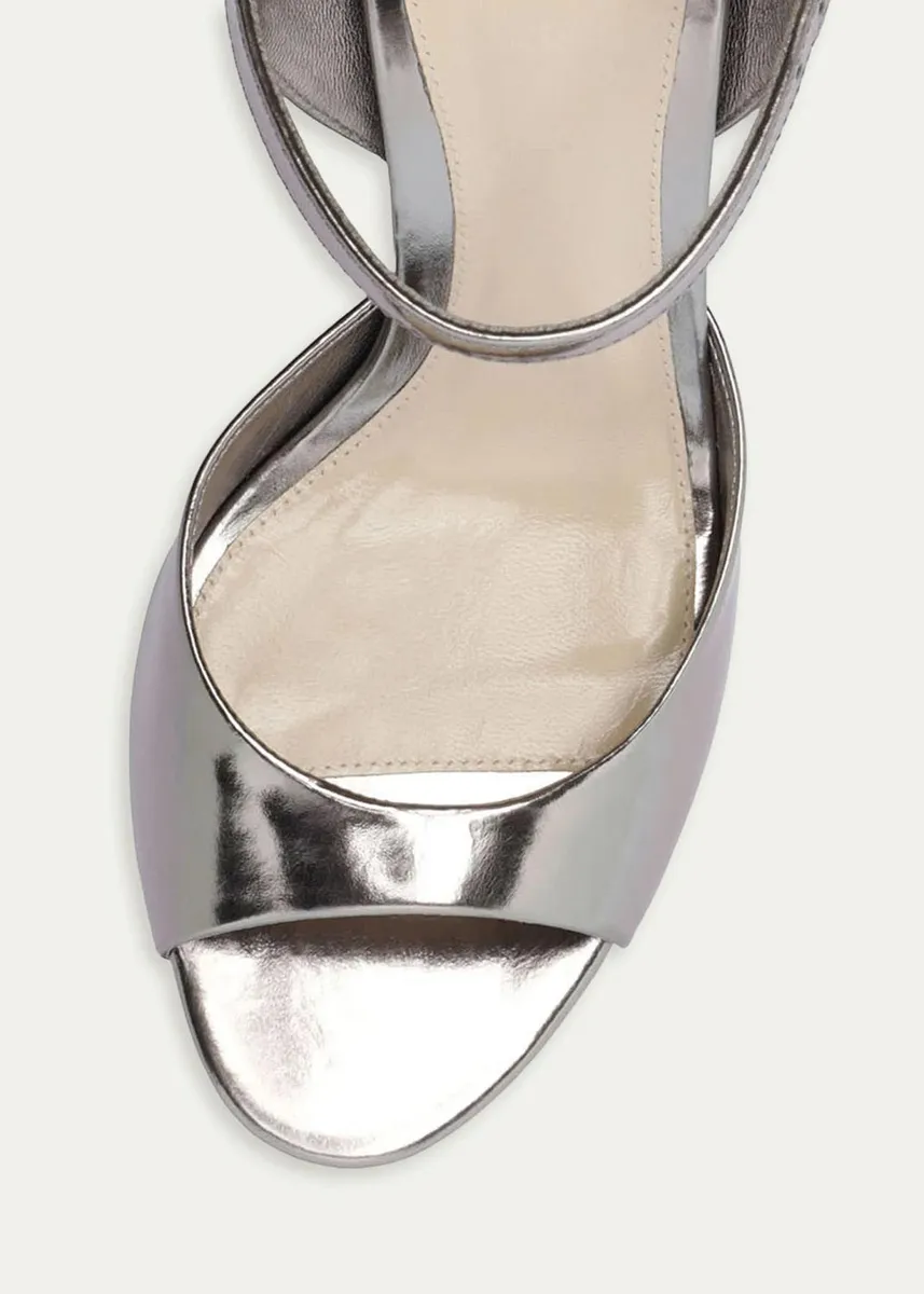Alexandre Birman 90mm Amy Metallic Leather Ankle-Strap Sandals | Thumbnail 3 Alexandre Birman 90mm Amy Metallic Leather Ankle-Strap Sandals | Thumbnail 3