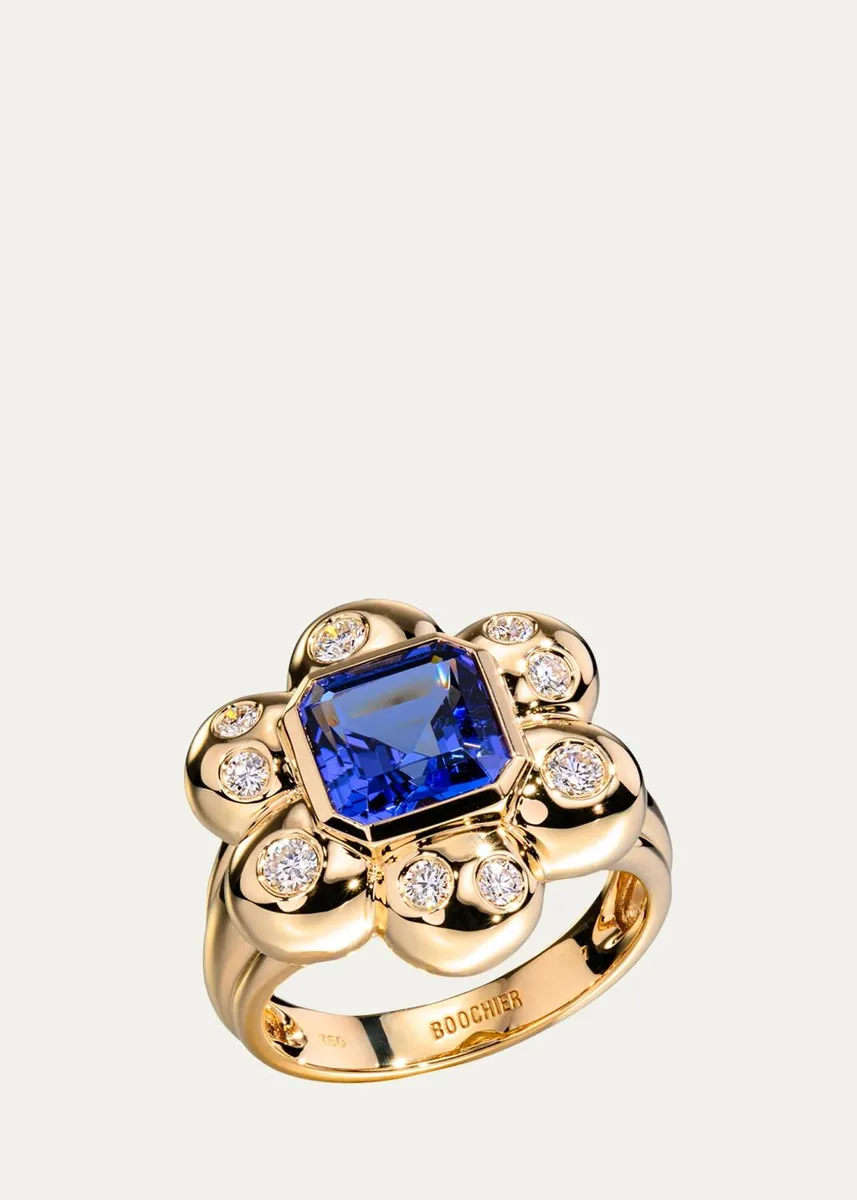 Boochier 18K Yellow Gold, Tanzanite & 0.40 TCW Diamond Ring | Thumbnail 2 Boochier 18K Yellow Gold, Tanzanite & 0.40 TCW Diamond Ring | Thumbnail 2