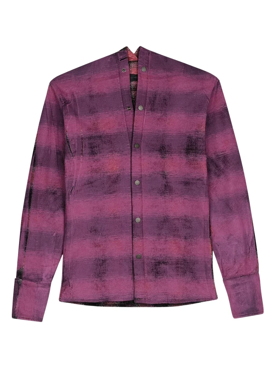 Haikure Shona Check-Print Cotton Shirt