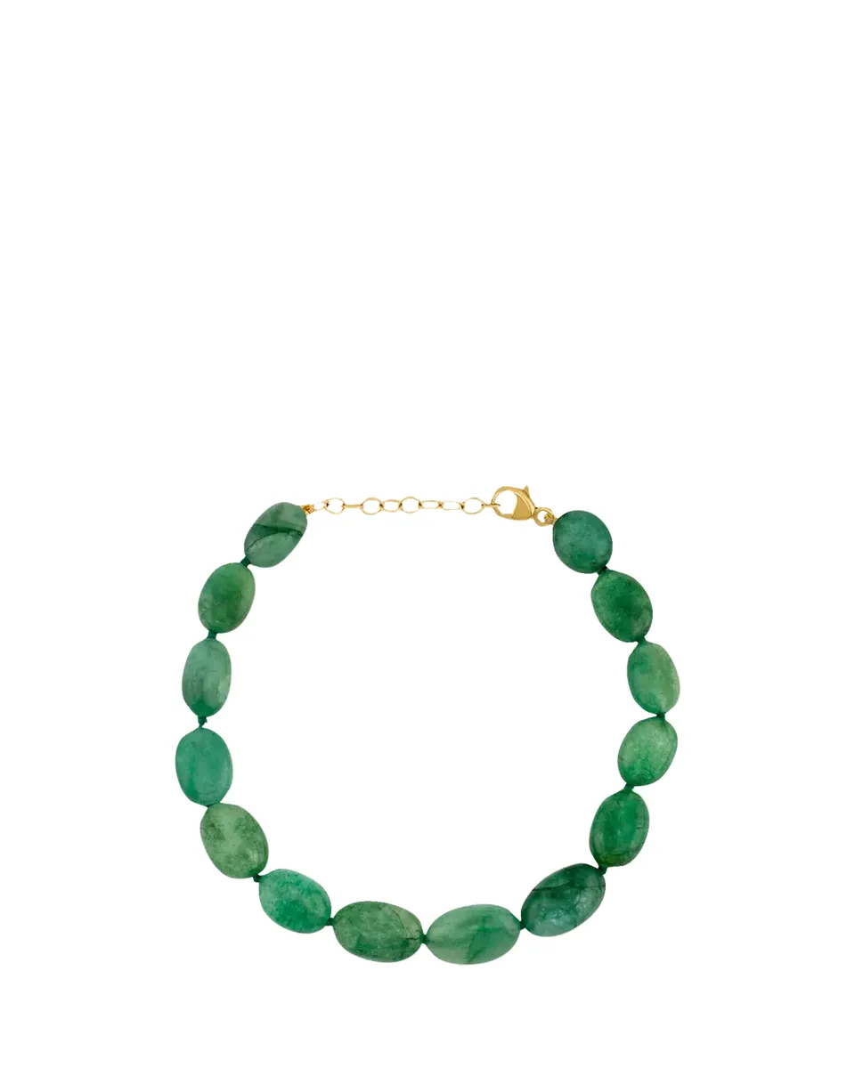 JIA JIA Arizona 14K Yellow Gold Emerald Quartz Beaded Bracelet | Thumbnail 2