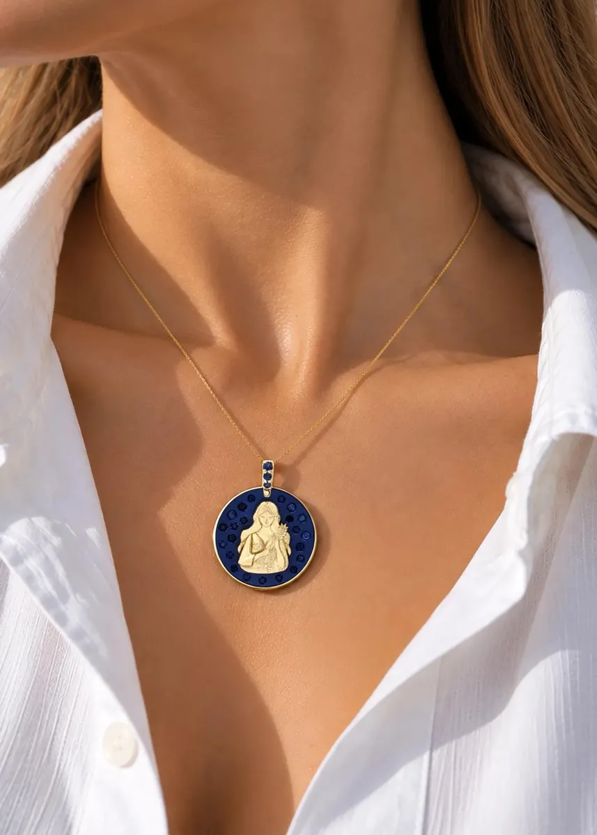 FARAONE MENNELLA by R.F.M.A.S. 18K VIRGO Necklace with Sapphires | Thumbnail 2