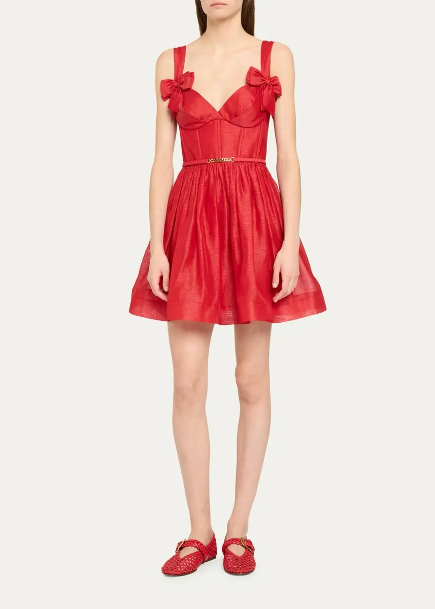 Zimmermann Clash Print Bow Mini Dress | Thumbnail 2 Zimmermann Clash Print Bow Mini Dress | Thumbnail 2