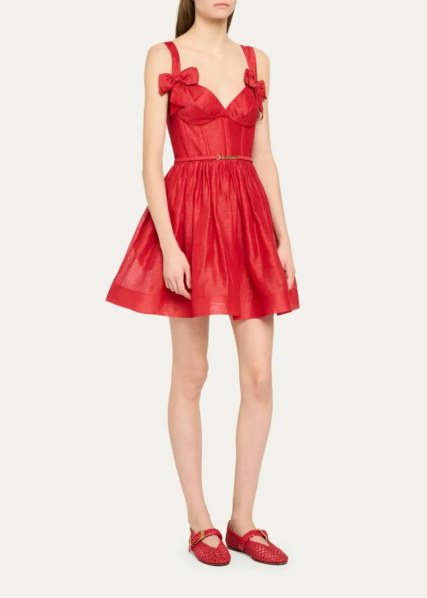 Zimmermann Clash Print Bow Mini Dress | Thumbnail 4 Zimmermann Clash Print Bow Mini Dress | Thumbnail 4
