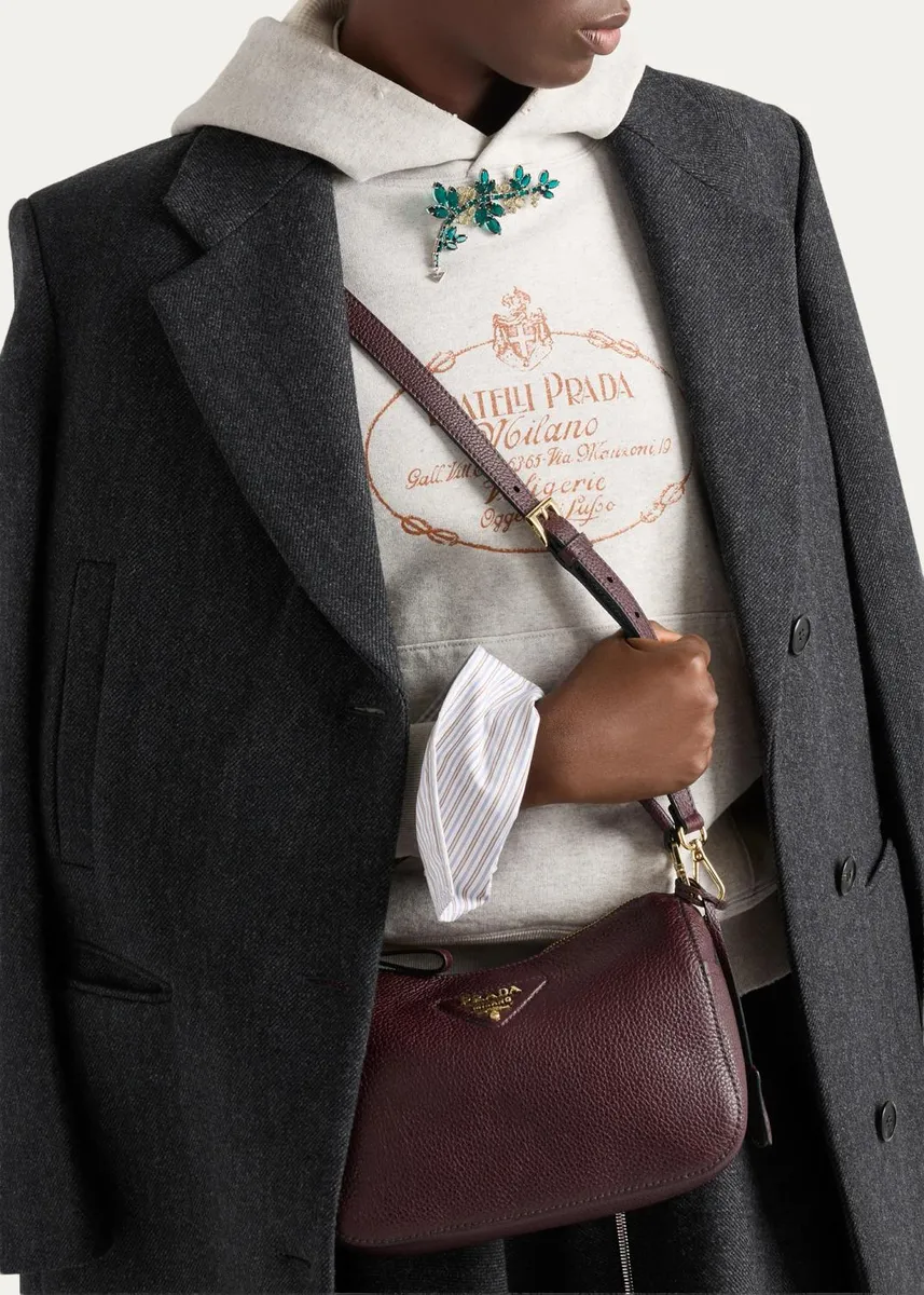 Prada Grain Leather Top-Handle Bag | Thumbnail 5