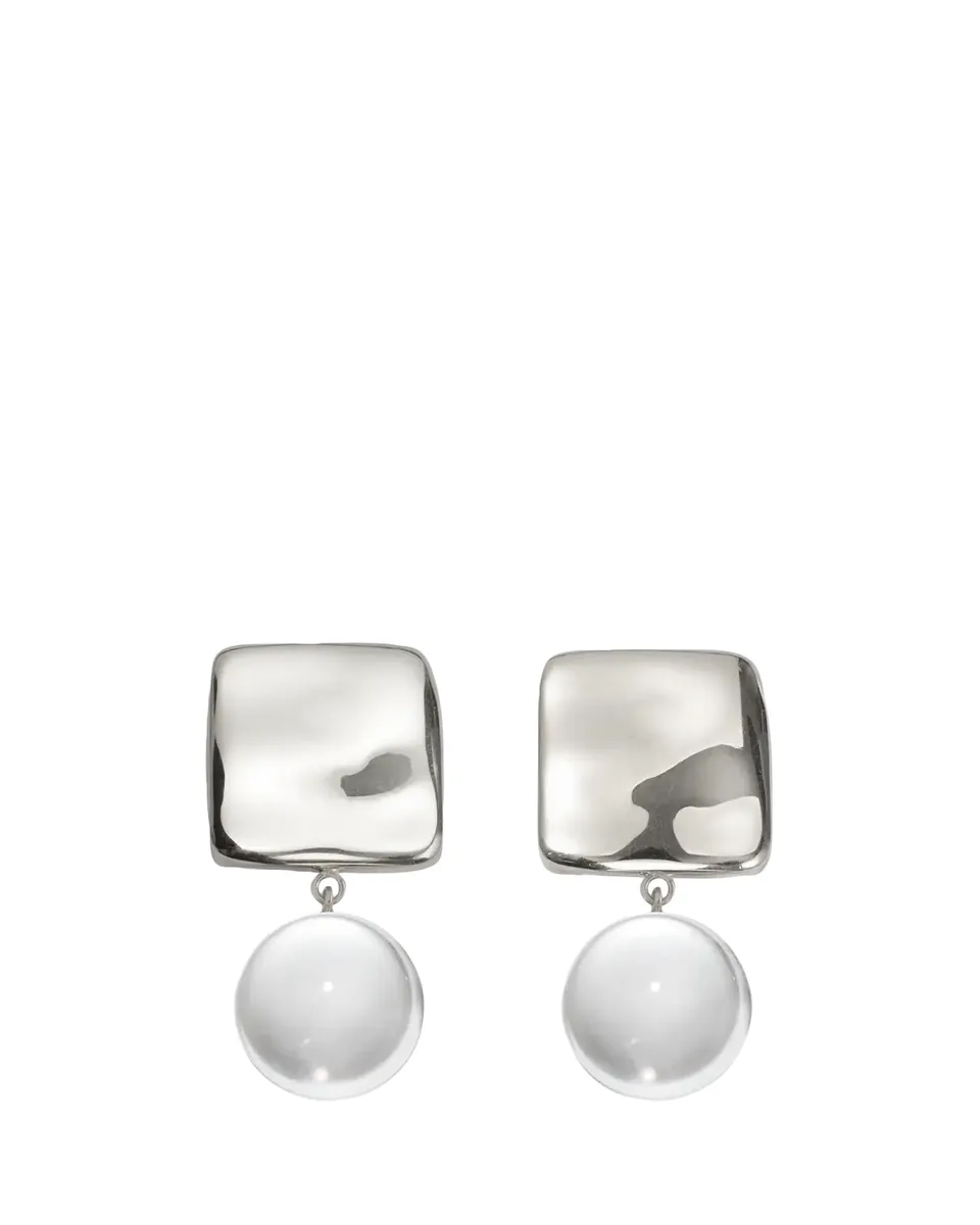 AGMES Luca Earrings with Quartz, Silver | Thumbnail 2 AGMES Luca Earrings with Quartz, Silver | Thumbnail 2