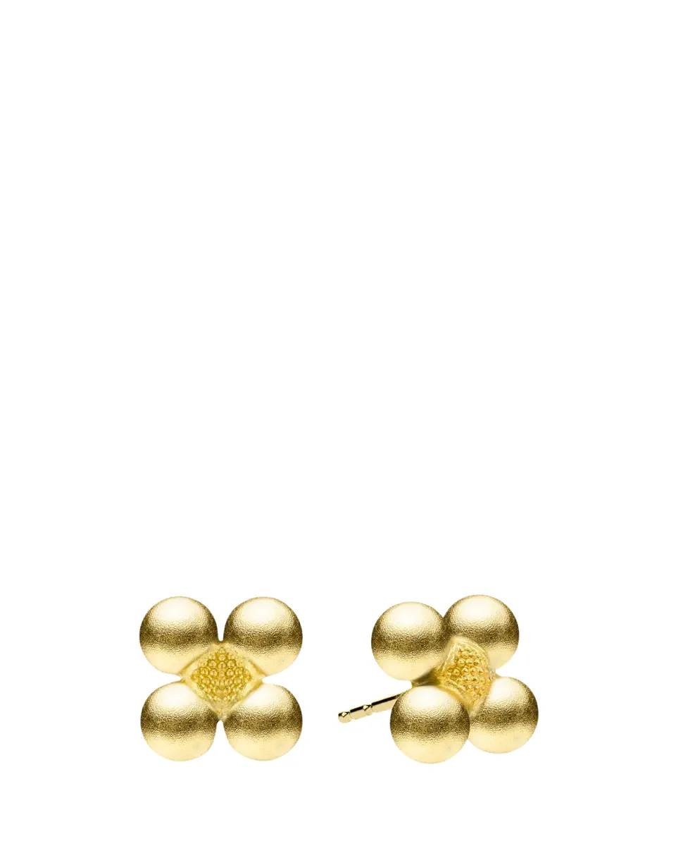 Paul Morelli 18K Yellow Gold 5mm Golden Sequence Stud Earrings | Thumbnail 2