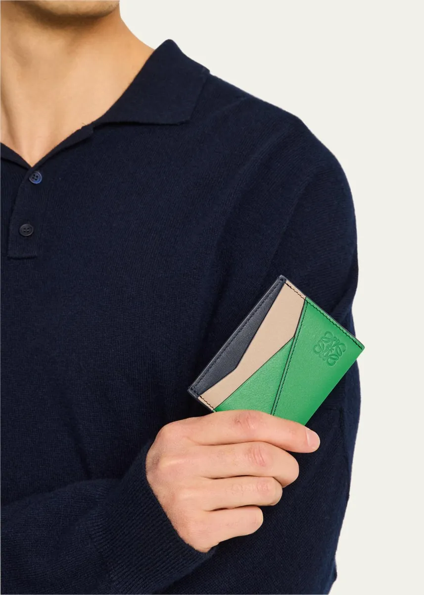 Loewe Men's Puzzle Calfskin Card Holder | Thumbnail 4 Loewe Men's Puzzle Calfskin Card Holder | Thumbnail 4