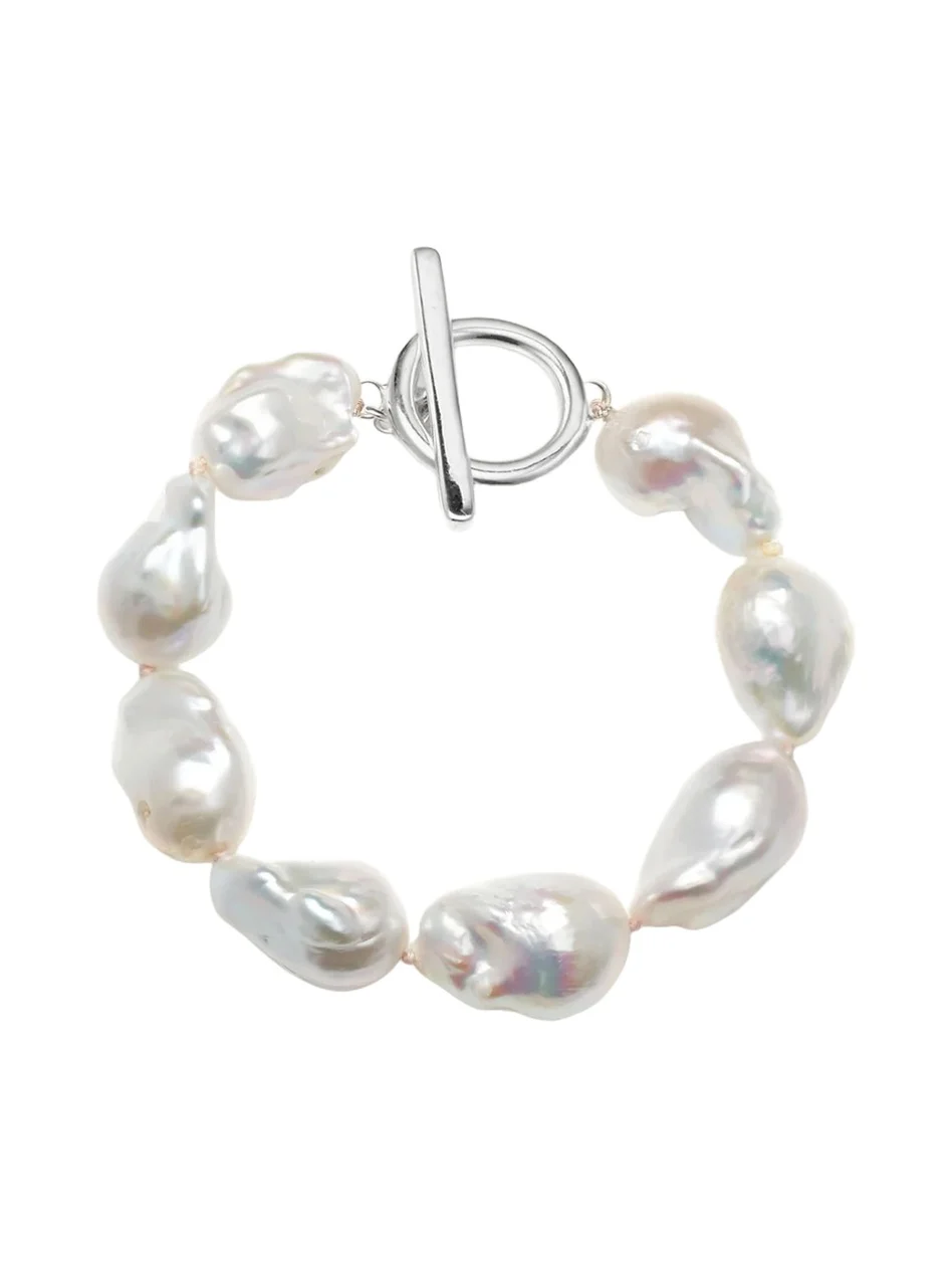 AGMES Baroque Pearl Toggle Bracelet