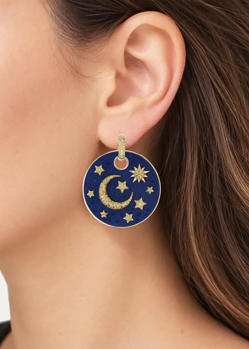 FARAONE MENNELLA by R.F.M.A.S. Luna Caprese 18K Yellow Gold Yellow Sapphire Drop Earrings | Thumbnail 2 FARAONE MENNELLA by R.F.M.A.S. Luna Caprese 18K Yellow Gold Yellow Sapphire Drop Earrings | Thumbnail 2