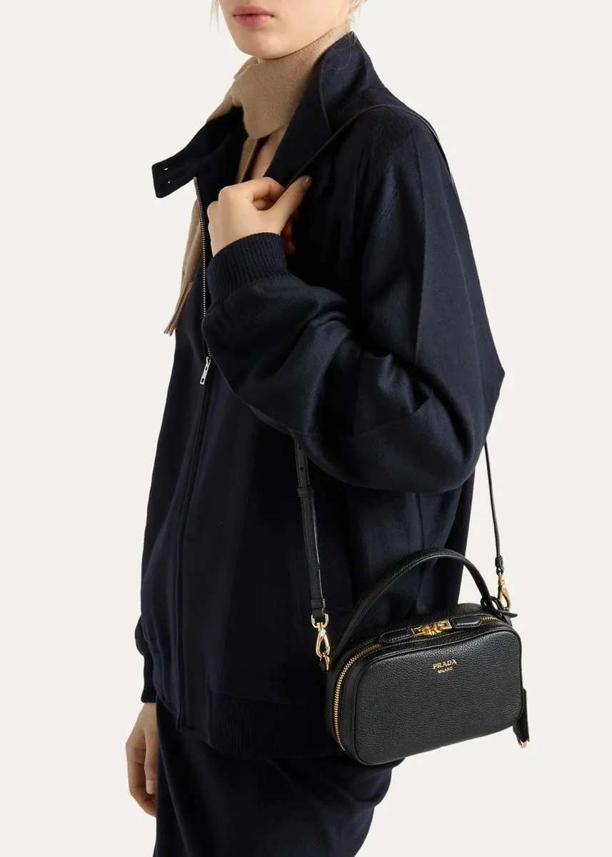 Prada Odette Mini Grain Leather Top-Handle Bag | Thumbnail 2 Prada Odette Mini Grain Leather Top-Handle Bag | Thumbnail 2