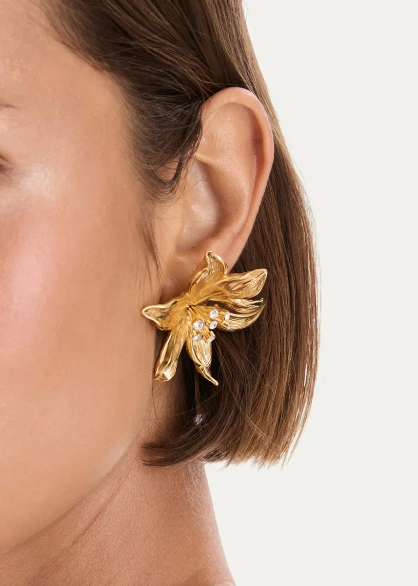 Oscar de la Renta Lily Flower Stud Earrings | Thumbnail 2 Oscar de la Renta Lily Flower Stud Earrings | Thumbnail 2