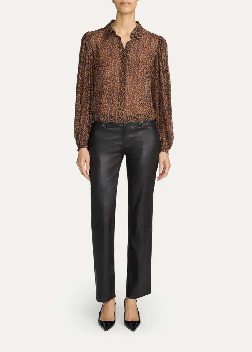 Frame The Leather Cigarette Pants | Thumbnail 2