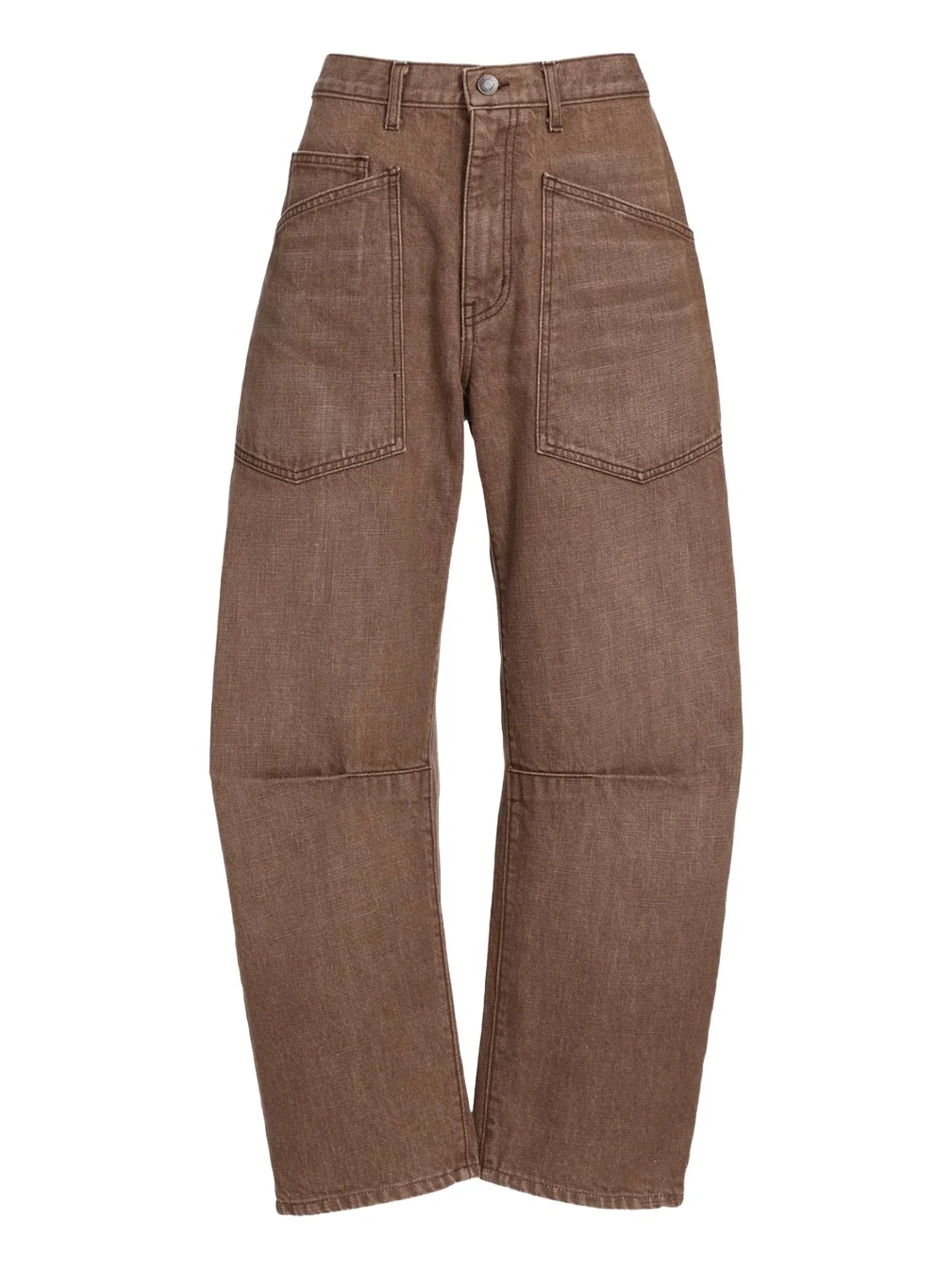 Shon Barrel-Leg Ankle Jeans